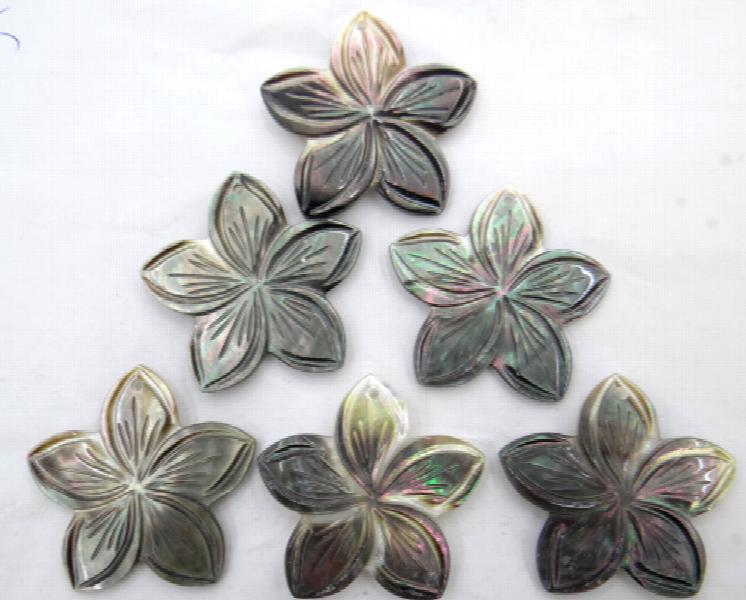 Quartz Crystal Abalone Shell Flower Pendant for DIY Jewelry Making