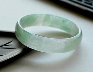 Natural Burmese Jade 54-64mm Light Bracelet Princess Jewelry Gift