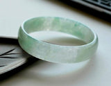 Natural Burmese Jade 54-64mm Light Bracelet Princess Jewelry Gift