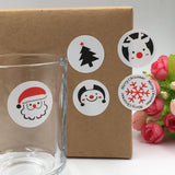 300Pcs Christmas Labels Self-Adhesive for Candy Cake Boxes Packaging Bags