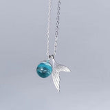 Mermaid Foam Necklace Crystal Pendant Clavicle Chain