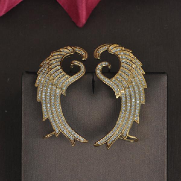 Feather Shape Multicolor Women Ear Cuff Earring Brincos Punk Style