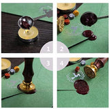 1Pc Heart Shape Wax Seal Stamp with Loop, Removable Brass Seal, Wood Handle
