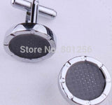 Copper Cufflinks round carbon fiber hotsale copper material cufflinks