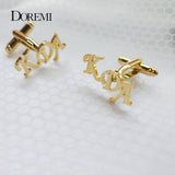 DOREMI Personalized Letter Cufflinks Name Cufflinks Accessories
