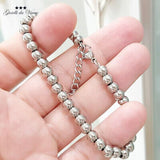 Stainless Steel Beaded Bracelet 4-8MM Beads Unisex