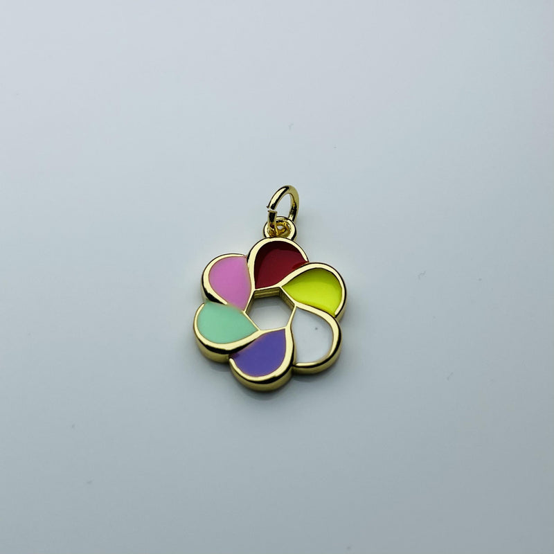 Korea Oil Drop Daisy Pendant Copper Plated Set DIY Access
