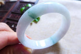 Zheru Jewelry Natural Myanmar Jadeite 54-64mm Light Purple Two-Color Bracelet