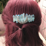 Quartz Point Wire Wrap Hair Combs, Crystal Tiara Jewelry