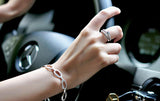Silver Shining Zircon Ring Set, Women Wedding Ring Set