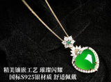 Jade Pendant Necklace with Quartz Stone Crystal AA Watch