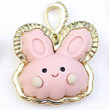 Colorful bear/rabbit/butterfly resin pendant, 10pcs
