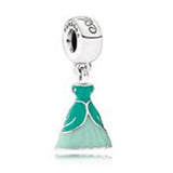 Princess Dress Charm for Bracelets 925 Silver