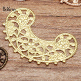 BoYuTe 100 Pcs/Lot Brass Filigree European Charms