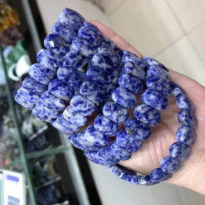 Sodalite Stone Beads Bracelet Gemstone Bangle Fine Jewelry Gift