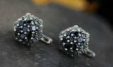 S925 Sterling Silver Thai Inlay Flower Earrings