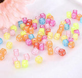 100pcs Assorted English A-Z Letter Acrylic Beads, 6/7/10 MM Spacer Beading