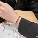 Zodiac Year Red Rope Bracelet Titanium Steel Non-Fading Bracelet