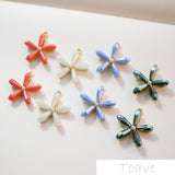 Spring Alloy Crystal Five Flower Pendant DIY Materials