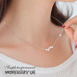 925 Silver Zircon Star Necklace for Women