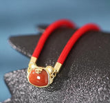 Red Agate Tiger Zodiac Pendant S925 Sterling Silver Plated Jewelry Set