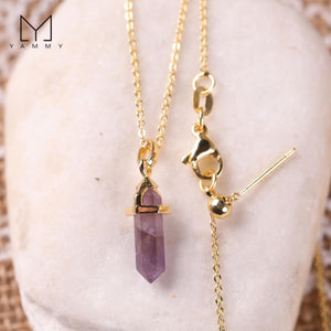 Yammy Mini Crystal Point Pendant Chain Necklace