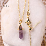 Yammy Mini Crystal Point Pendant Chain Necklace