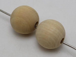 25 Large Wood Round Beads 20mm~Wooden Beads