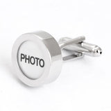 Round Photo Cufflink for Men's Shirts Wedding DIY