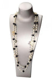 Long Multi-Layer Pearl Necklace with Xiangfeng Pendant