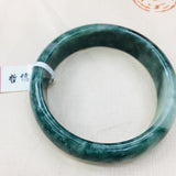 Zhe Ru Jewelry Natural Jadeite Bracelet Dark Bicolor 54-62mm