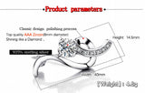 925 Sterling Silver Zircon Inlaid Brooch Charm Jewelry