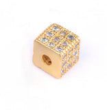 5 Pcs 6mm Copper Cube Beads for Jewelry Making