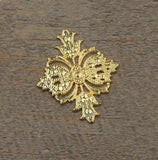 50pcs Vintage Hollow Flower Charms 23x30mm Silver Plated Findings DIY Headwear