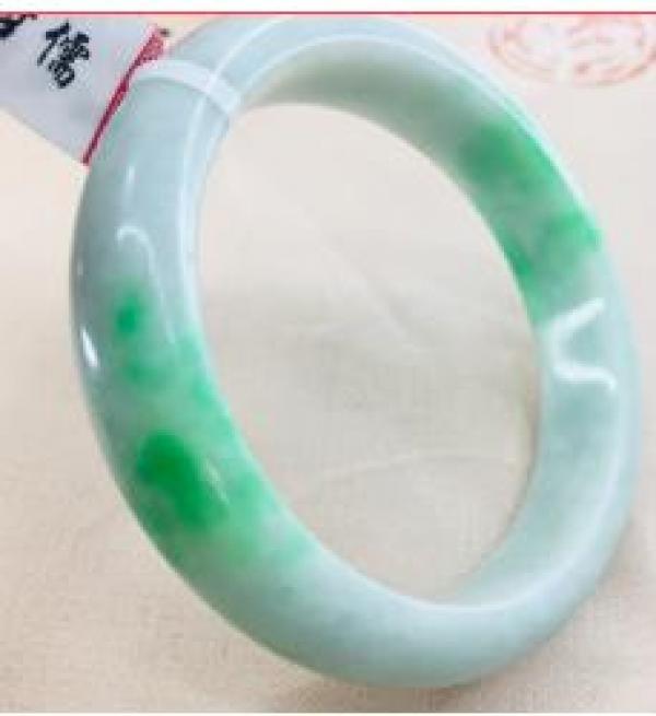 Natural Jadeite Bracelet Light Green 54-62mm Female Jade Gift