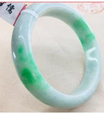 Natural Jadeite Bracelet Light Green 54-62mm Female Jade Gift