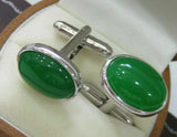 Agate/Emerald Gems Cufflinks for Men