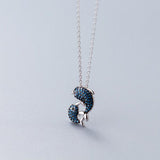 S925 Sterling Silver Dolphin Whale Pendant Necklace Set