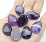 12PCS Amethysts Water Drop Cabochons for DIY Jewelry Making