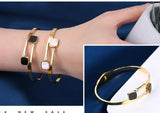 Plated Girlfriend Charms Bangle Wedding Bracelet Clovers Decoration