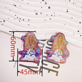 8pcs Double Sided Star Fan Charms for DIY Earrings Keychain Necklace