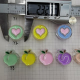 100pcs Acrylic DIY Candy Heart Round Beads 23mm for Jewelry Making