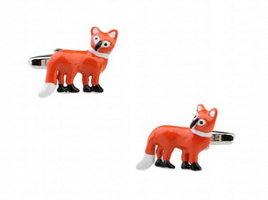 Fox Orange Cufflinks 26mm L1802 Men's Animal Cuff Links