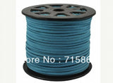 Teal Faux Suede Cord Lace Leather Cord Flat 100 Yards