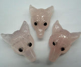 Fluorite Quartz Crystal Wolf Head Pendant for DIY Jewelry Making