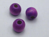 200 Purple 10mm Round Wooden Beads