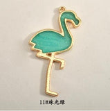 50pcs Flamingos Alloy Charms for DIY Jewelry Earrings/Necklace