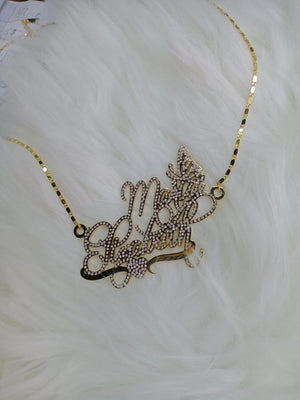 Diamond Butterfly Necklace Personalized Gold Name Jewelry