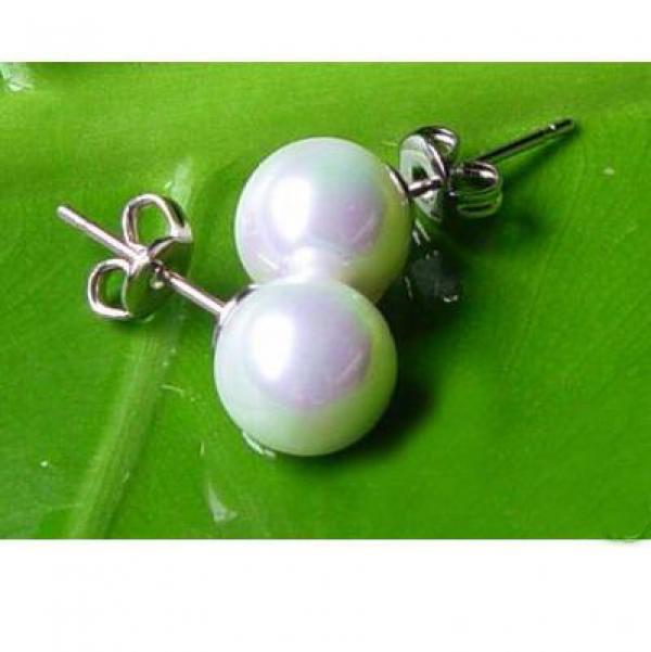 10mm Sea Shell Pearl S925 Silver Stud Earring Fine Jewelry