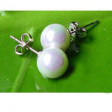 10mm Sea Shell Pearl S925 Silver Stud Earring Fine Jewelry